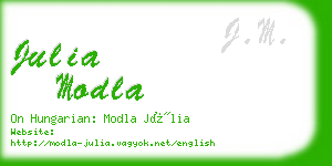 julia modla business card